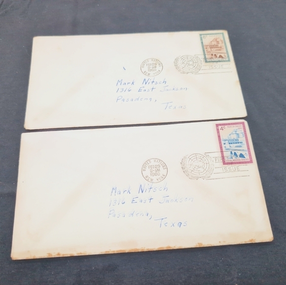 United Nations Other - 2- 1960 United Nations First Day Cover 8c And 4c Stamps